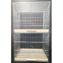 2 Katlı Üretim Kafesi Büyük Kapılı Izgaralı 45x35x40