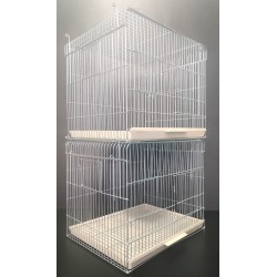 2 Katlı Üretim Kafesi Büyük Kapılı Izgaralı 45x35x40