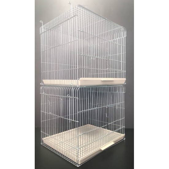 2 Katlı Üretim Kafesi Büyük Kapılı Izgaralı 45x35x40