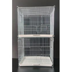 2 Katlı Üretim Kafesi Izgaralı 45x40x35