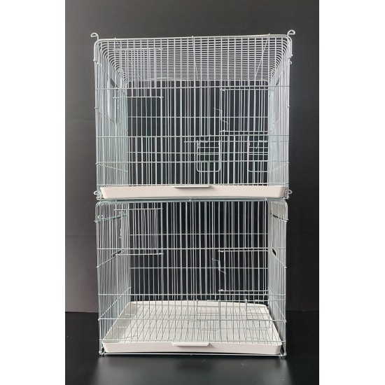 2 Katlı Üretim Kafesi Izgaralı 45x40x35