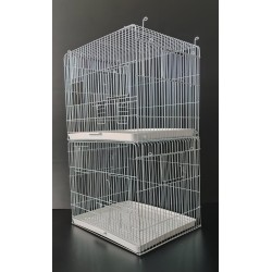 2 Katlı Üretim Kafesi Izgaralı 45x40x35