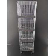 4 Katlı Üretim Kafesi Izgaralı