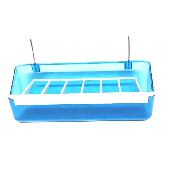 Bölmeli Izgaralı Plastik Yemlik Telli 19 cm