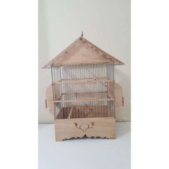 Kafes Çatılı Ahşap Saka Kafesi