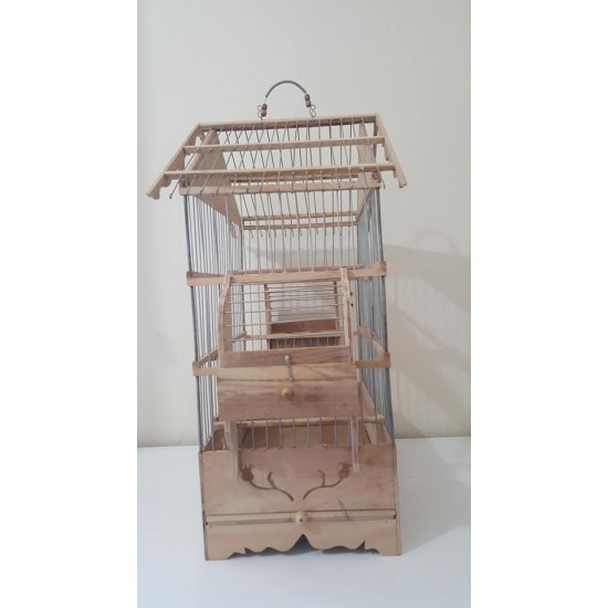 Kafes Çatılı Ahşap Saka Kafesi