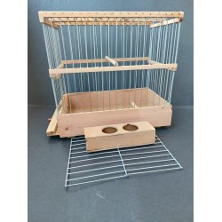 Kafes Ahşap Tel Geçme Izgaralı Kafes 28x27x17