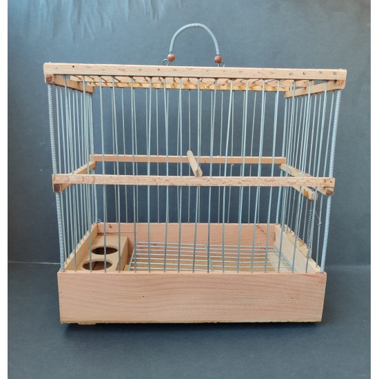 Kafes Ahşap Tel Geçme Izgaralı Kafes 28x27x17 Kafes Ahşap Tel Geçme Izgaralı Kafes 28x27x17