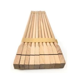 Ahşap Tahta Tünek 10 Lu 40 cm