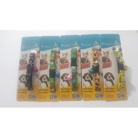 Kedi Köpek Kamuflaj Desenli Zilli Boyun Tasması Küçükırklar İçin 30x1 cm