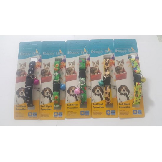 Kedi Köpek Kamuflaj Desenli Zilli Boyun Tasması Küçükırklar İçin 30x1 cm