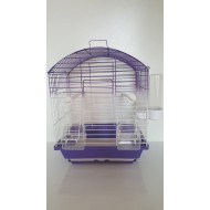 Kafes Oval çatılı çift kapılı çekmeceli kafes mor