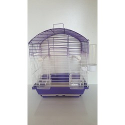 Kafes Oval çatılı çift kapılı çekmeceli kafes mor