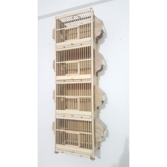 Kafes Ötüm Ders Kafesi 4 katlı ahşap 102x29x18