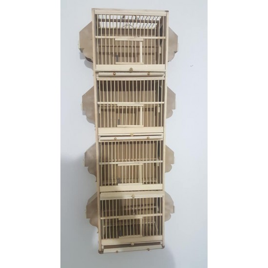 Kafes Ötüm Ders Kafesi 4 katlı ahşap 102x29x18