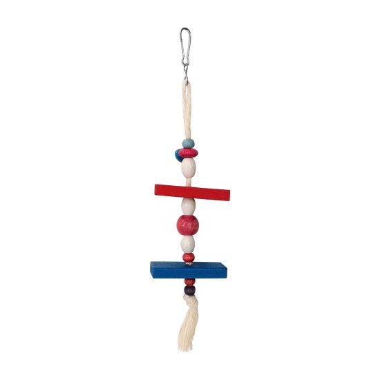 Askılı Renkli Boncuklu Kuş Oyuncağı