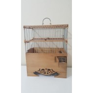 Kafes Desenli Oymalı Ahşap Tel Geçme Kafes