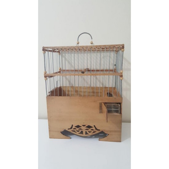 Kafes Desenli Oymalı Ahşap Tel Geçme Kafes