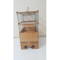 Kafes Desenli Oymalı Ahşap Tel Geçme Kafes