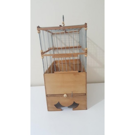 Kafes Desenli Oymalı Ahşap Tel Geçme Kafes