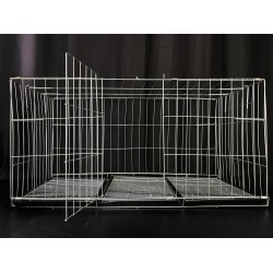 Köpek Kedi Kafesi Gri 128x65x60 cm Katlana Bilir