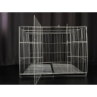 Kafes Köpek Kedi Kafesi Gri 85X68X63 cm Katlana Bilir