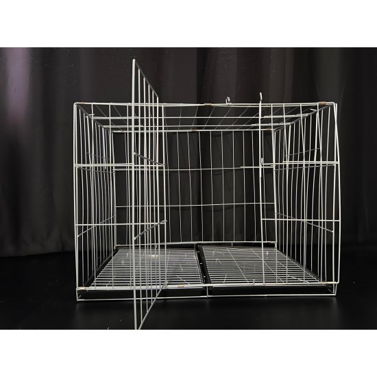 Kafes Köpek Kedi Kafesi Gri 85X68X63 cm Katlana Bilir