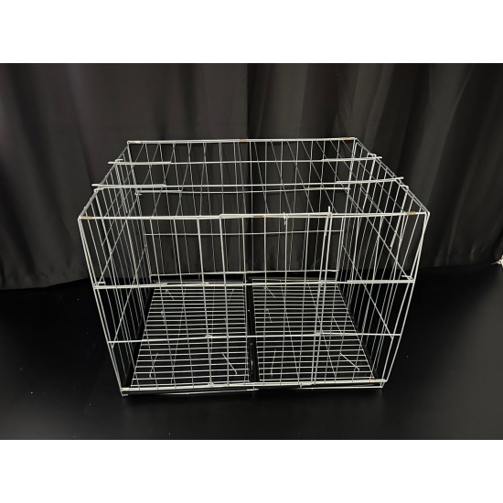 Kafes Köpek Kedi Kafesi Gri 85X68X63 cm Katlana Bilir
