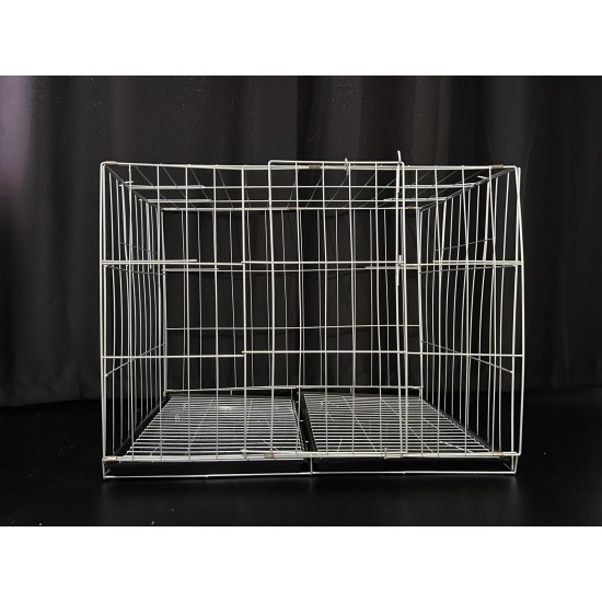 Kafes Köpek Kedi Kafesi Gri 85X68X63 cm Katlana Bilir