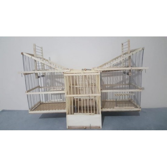 Ahşap Kafese Geçmeli Otomatik Kapanca 2 Lİ