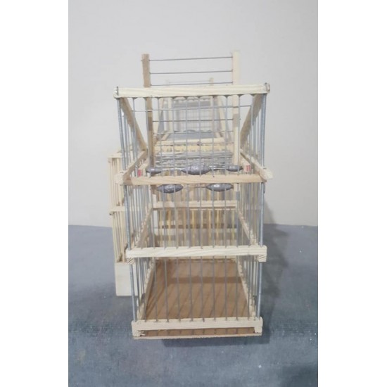 Ahşap Kafese Geçmeli Otomatik Kapanca 2 Lİ