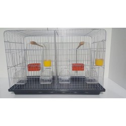 Kafes Çifthane Üretim Kafesi Izgaralı Ortadan Bölmeli  Salma Tam Takım 60x38x30
