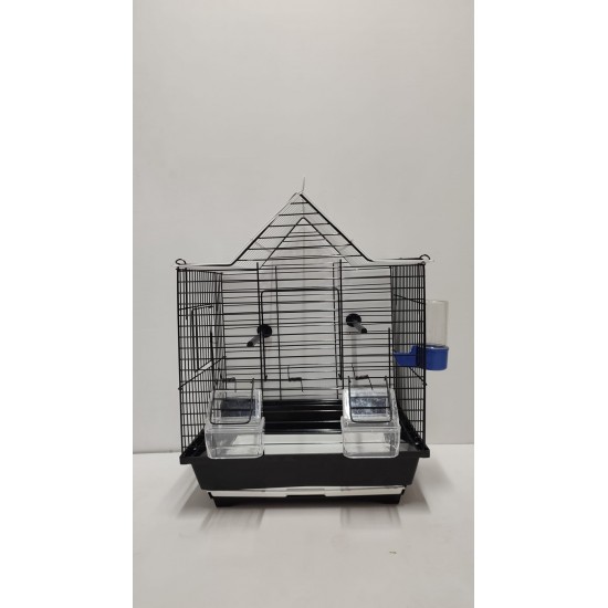 Kafes Üçgen Çatılı Kafes Siyah