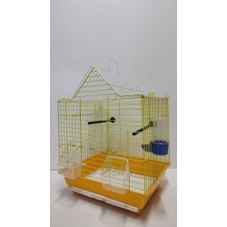 Kafes Üçgen Çatılı Kafes Sarı