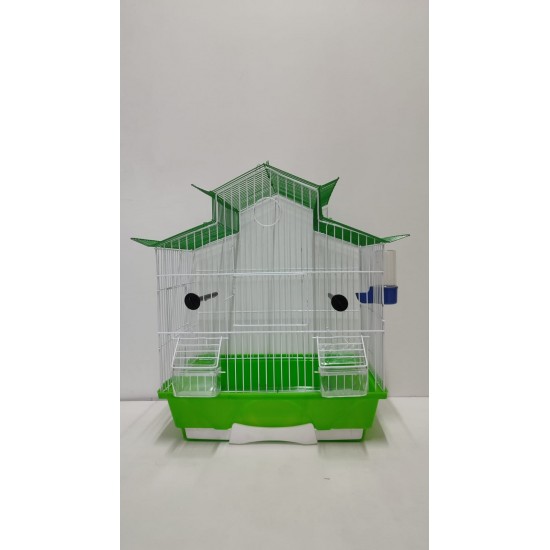 Kafes Villa Çatılı Kafes Yeşil Izgaralı