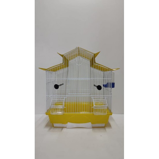 Kafes Villa Çatılı Kafes Sarı Izgaralı