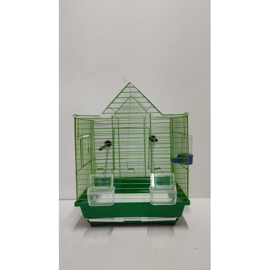 Kafes Üçgen Çatılı Kafes Yeşil