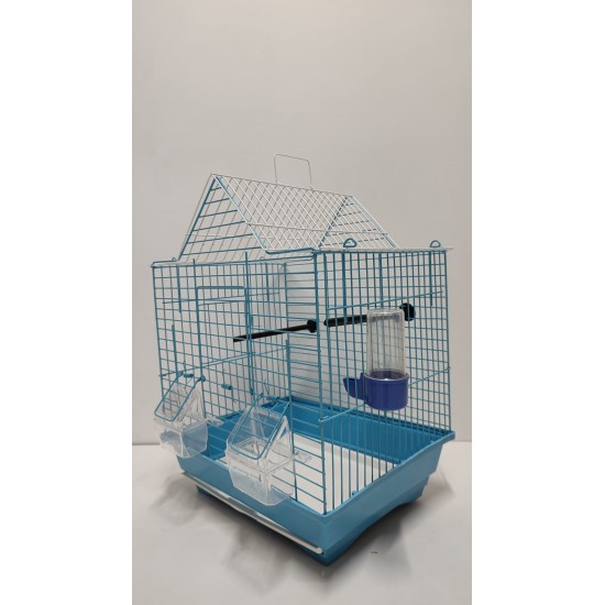 Kafes Üçgen Çatılı Kafes Mavi