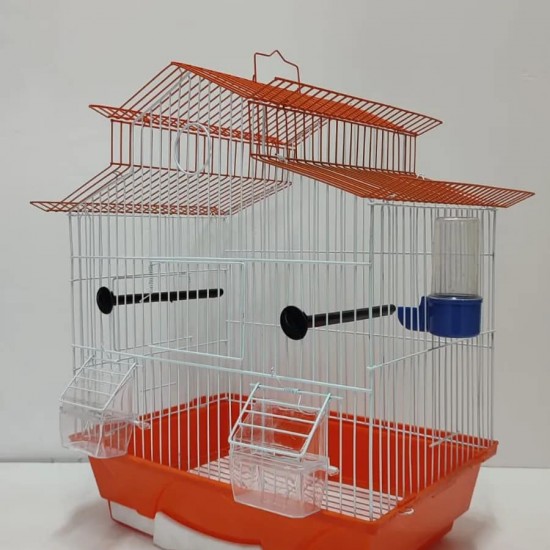 Kafes Villa Çatılı Kafes Turuncu Izgaralı