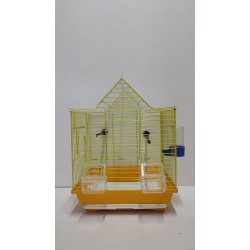 Kafes Üçgen Çatılı Kafes Sarı