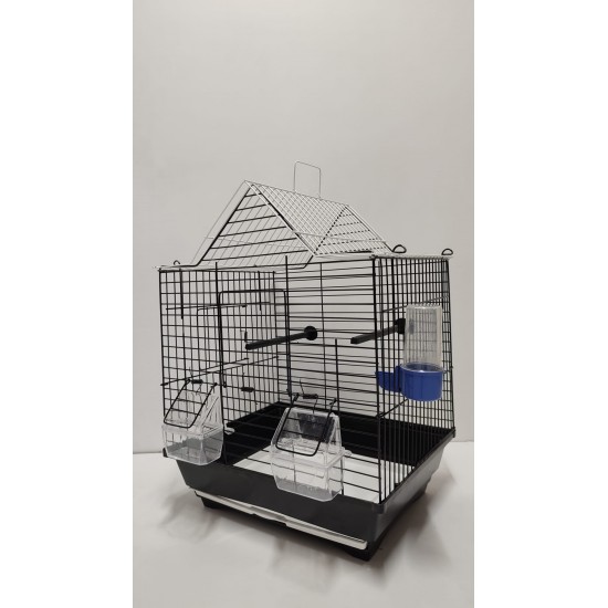 Kafes Üçgen Çatılı Kafes Siyah