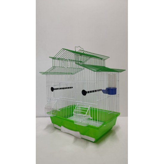 Kafes Villa Çatılı Kafes Yeşil Izgaralı