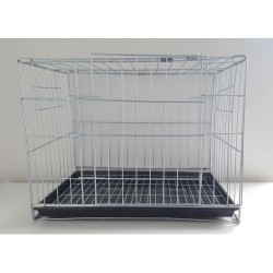 Kafes Kedi Köpek Kafesi Gri 61x45x43 cm Katlana Bilir